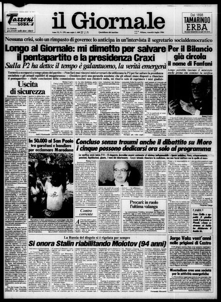 Il giornale : quotidiano del mattino